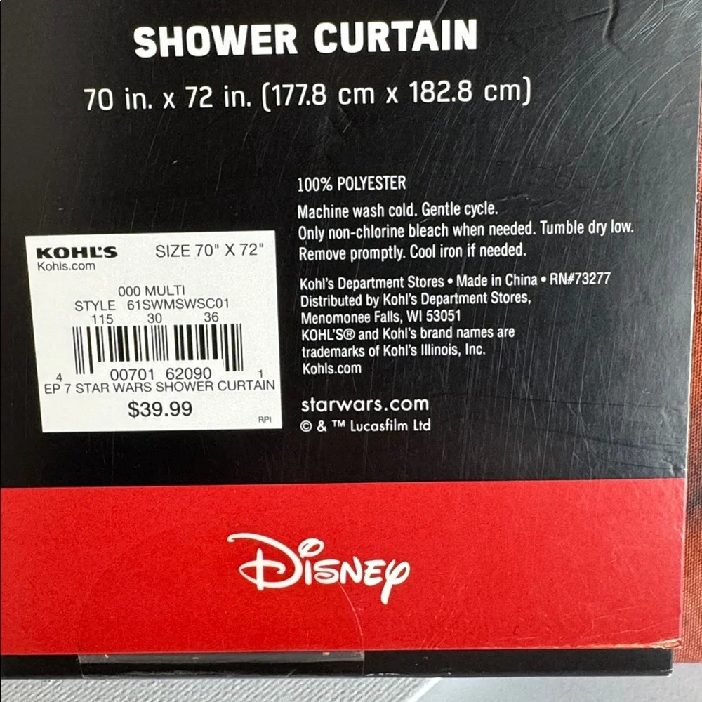 New Star Wars Ep 7 shower curtain